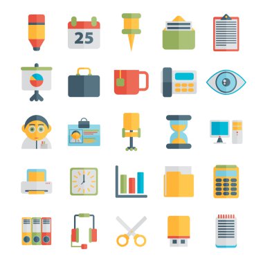 ofis simgeleri dizisi