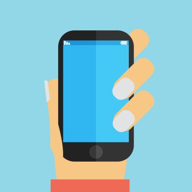 El ele tutuşan cep telefonu
