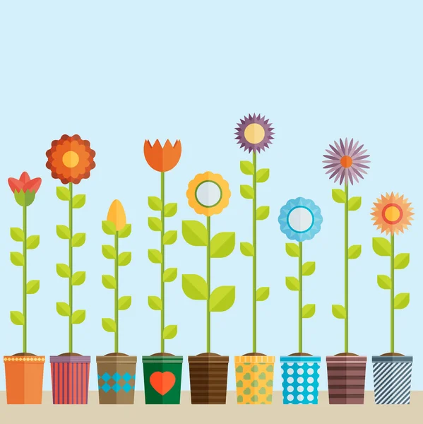 Bahar Çiçekleri Tarlası — Stok Vektör