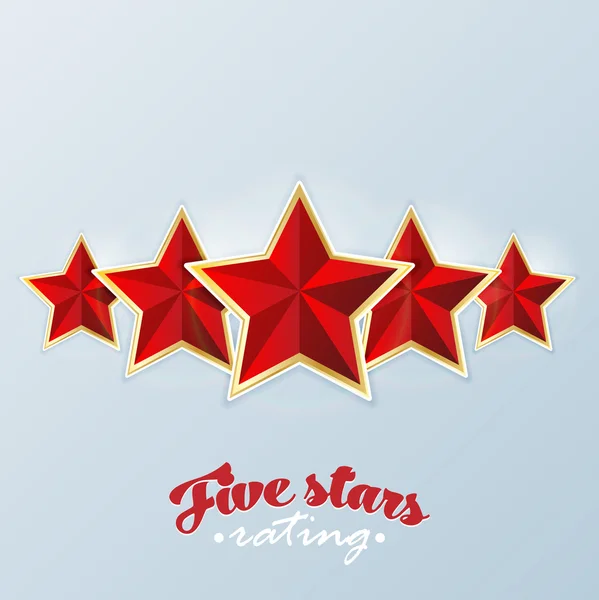 Five stars rating — Stock Vector