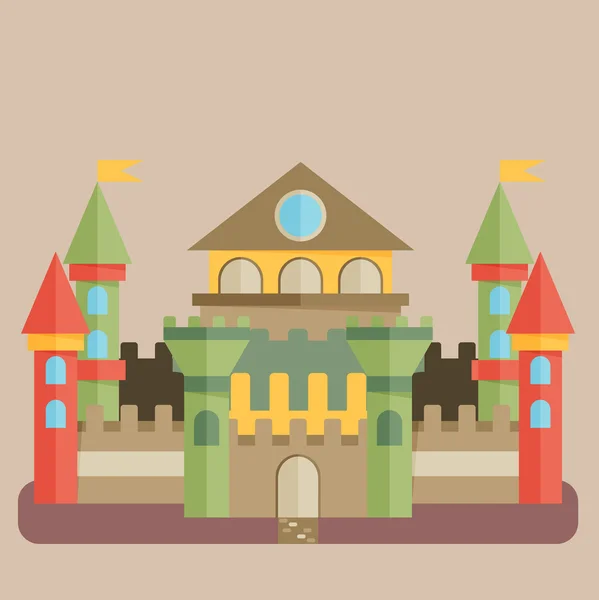 Magical castelo dos desenhos animados — Vetor de Stock