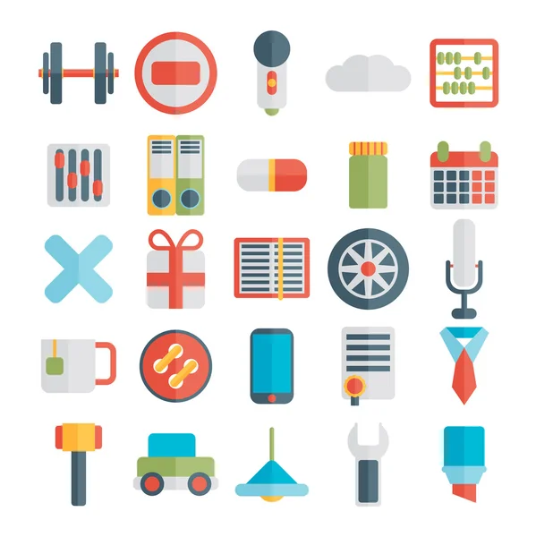 Flat icons set — Stock Vector