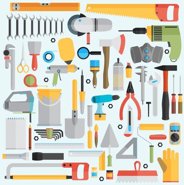 Iconos de herramientas de trabajo — Vector de stock