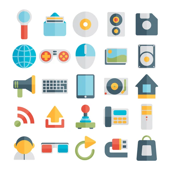 Flat icons set — Stock Vector