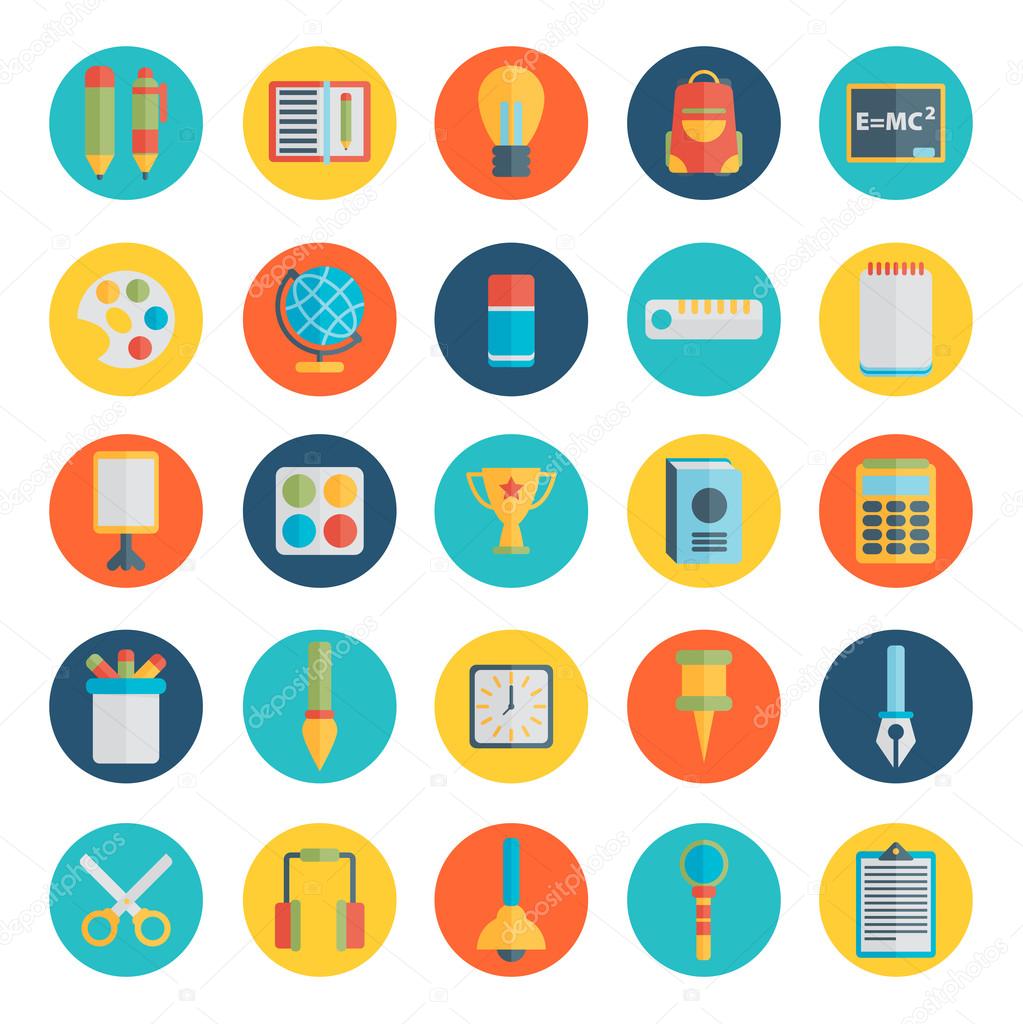 Education and e-learning icons