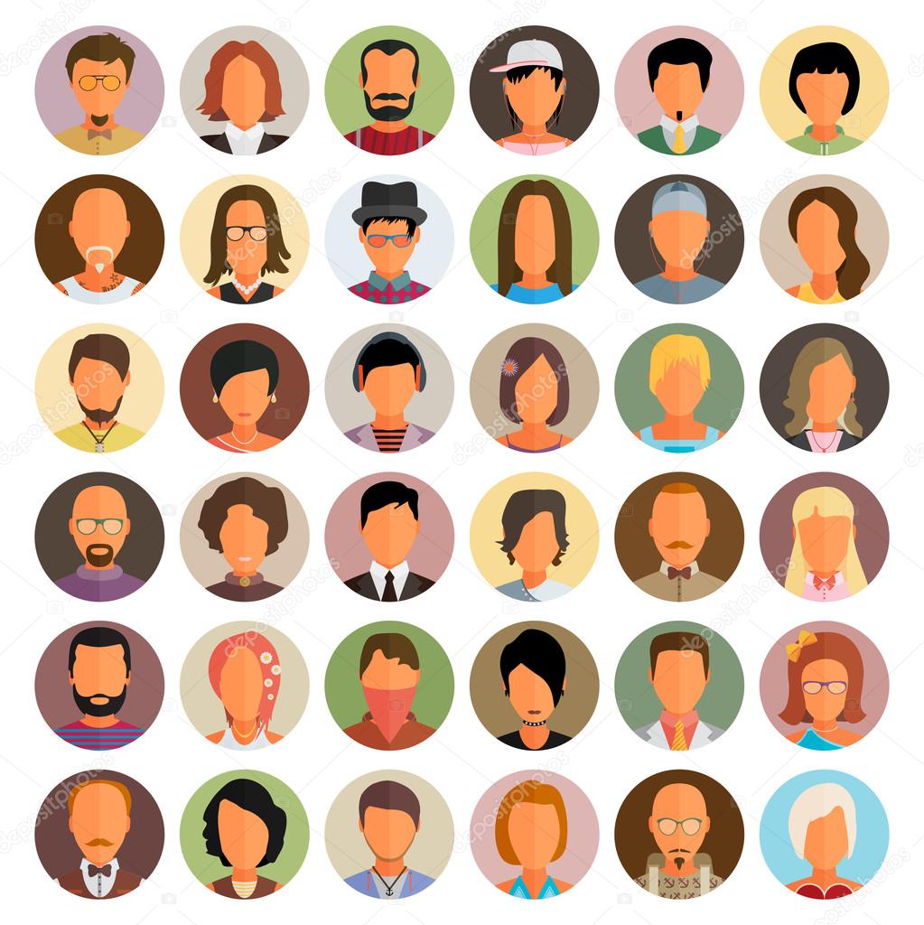 Set of people icons