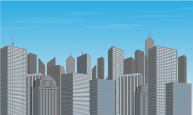 Kentsel şehir içinde gökdelenler