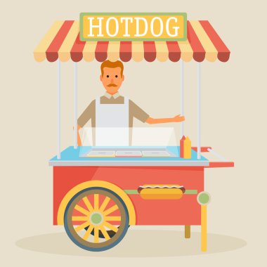 Sosisli satıcı arabası