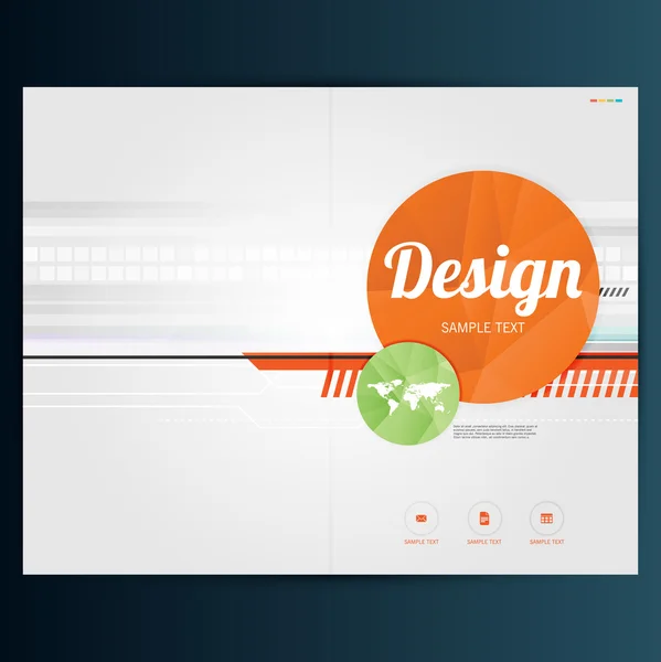 Folleto o diseño del folleto — Archivo Imágenes Vectoriales
