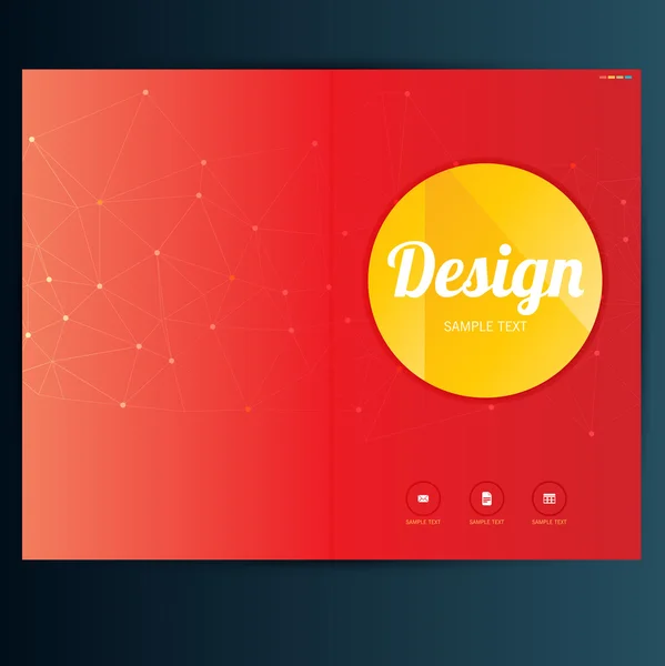 Brochure ou conception de flyer — Image vectorielle