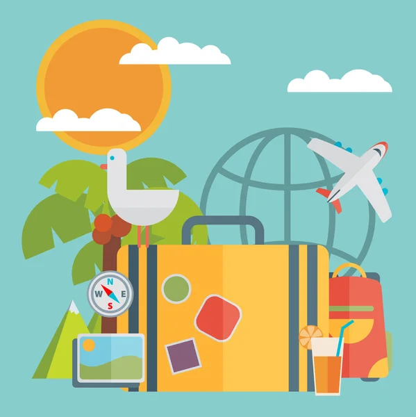 Viagem conjunto de férias —  Vetores de Stock