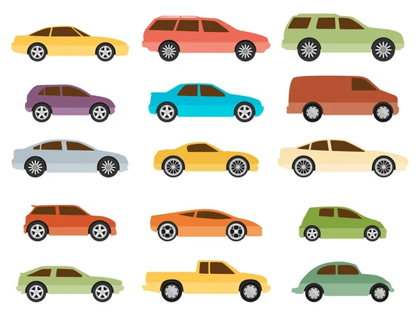 Σύνολο των κινουμένων σχεδίων αυτοκινήτων. — Διανυσματικό Αρχείο