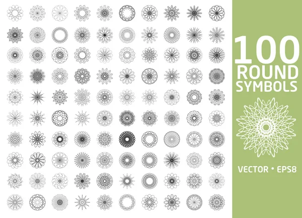 Runda symboler som. — Stock vektor