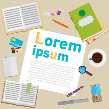 İş geçmişi ile ofis, banka donatımı