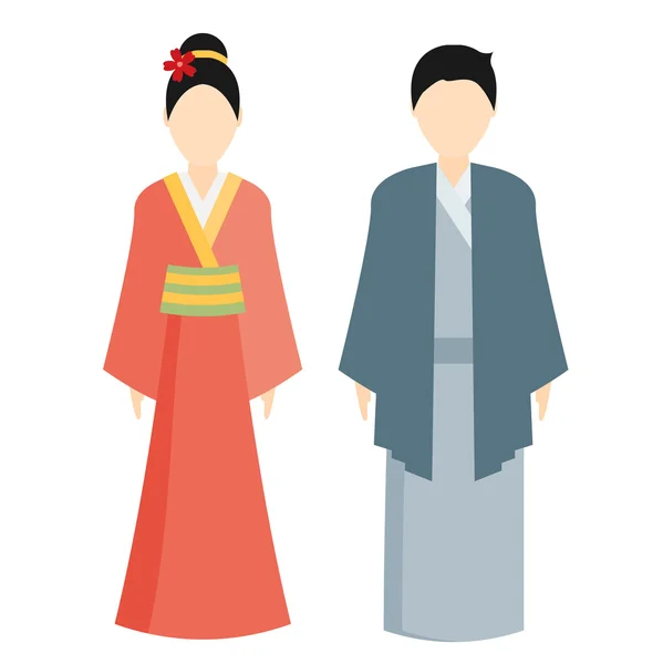 Японія традиційні костюм — стоковий вектор
