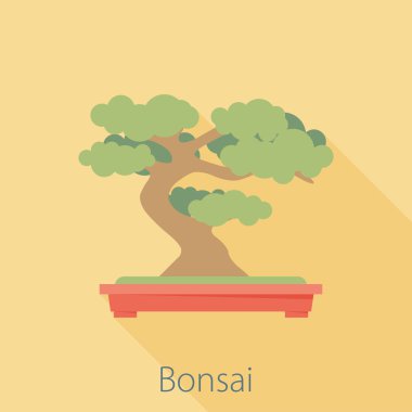 bonsai ağacı düz simgesi