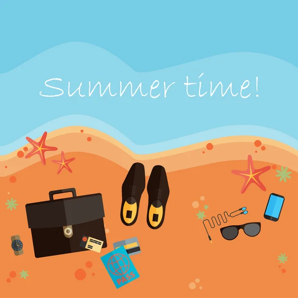 Концепция летнего отдыха — стоковый вектор