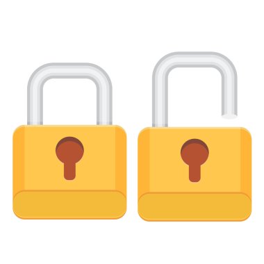 Açık ve kapalı kilitler.