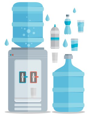 Su için düz Icons set.