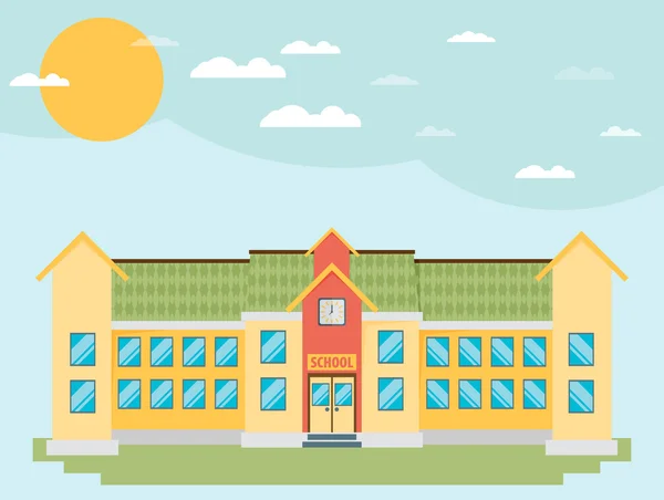 Edificio escolar clásico — Vector de stock