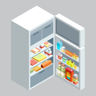 Düz izometrik buzdolabı