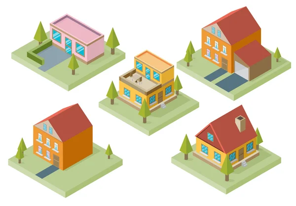 私人住宅房地产图标 — 图库矢量图片
