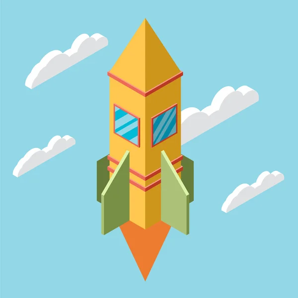 空间符号火箭船图标 — 图库矢量图片