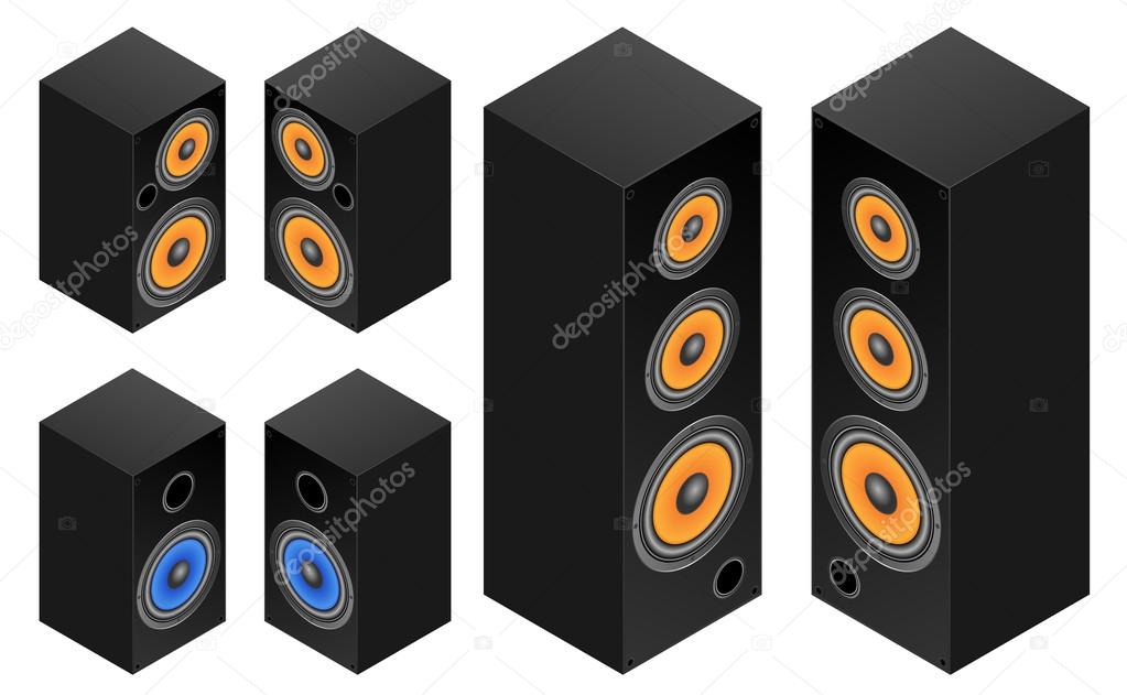 Set of audio speakers