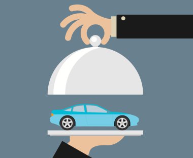 insan el araba ile tepsi tutarak