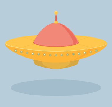 Uzay gemisiyle düz stil