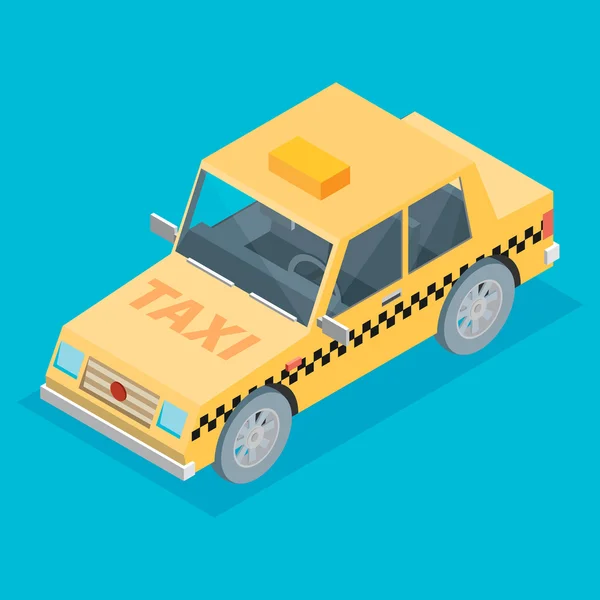 Taxi isométrico — Archivo Imágenes Vectoriales