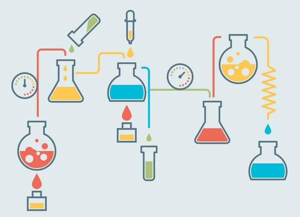 Infographie de laboratoire médical — Image vectorielle