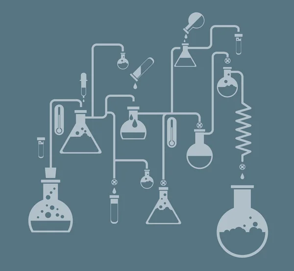 Plantilla de infografías de química — Vector de stock