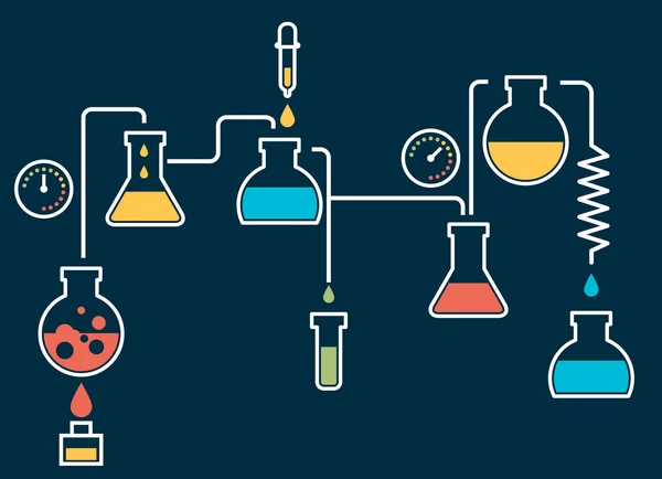 Infographie de laboratoire médical — Image vectorielle