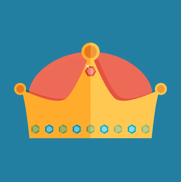 Crown Flat Icon — Stock Vector