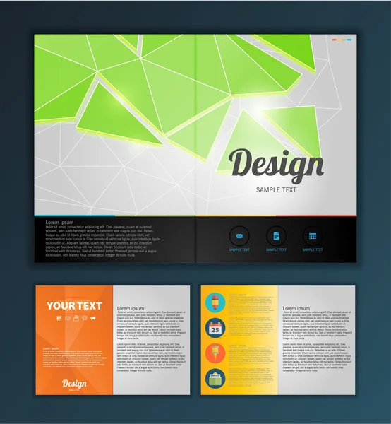 Plantilla de diseño de folleto — Archivo Imágenes Vectoriales