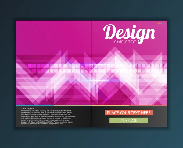 Folleto folleto folleto plantilla de diseño — Archivo Imágenes Vectoriales