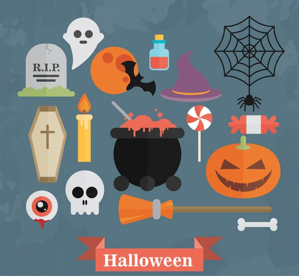 Set di icone di Halloween — Vettoriale Stock