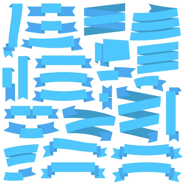 Набір блакитними стрічками — стоковий вектор