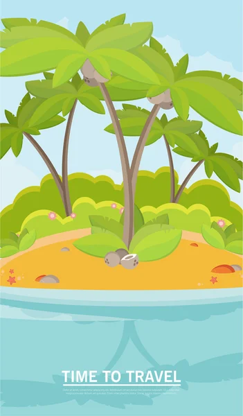 Tropische terugvering met palmbomen — Stockvector