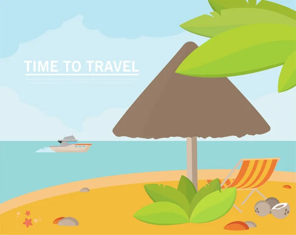 Zomer vakantie illustratie — Stockvector