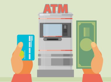 ATM ve kartı ile para