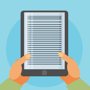 arka plan eller ve e-kitap ile