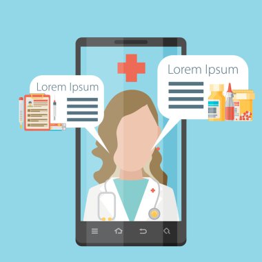 Sağlık uygulama bir smartphone cep telefonu ile.