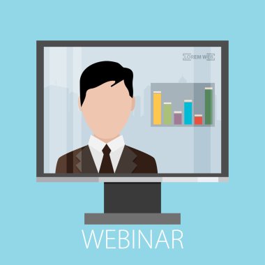 webinar için illüstrasyon kavramı