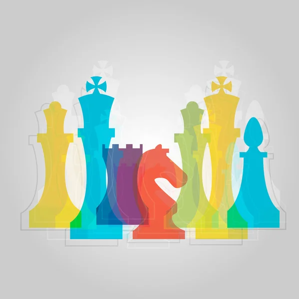Peças de xadrez sinal de negócio — Vetor de Stock