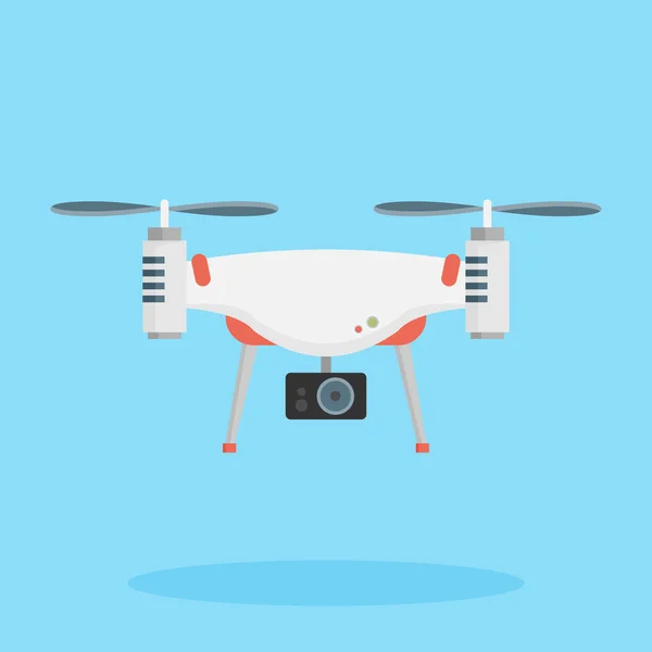 Drone met een camera waarbij fotografie — Stockvector