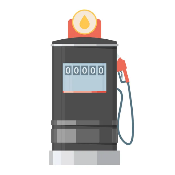 Bomba de posto de gasolina com bico de combustível . — Vetor de Stock