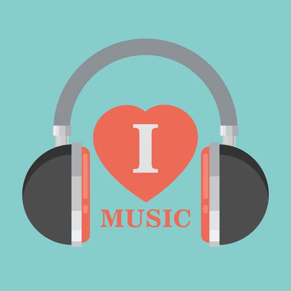音楽を愛する — ストックベクタ