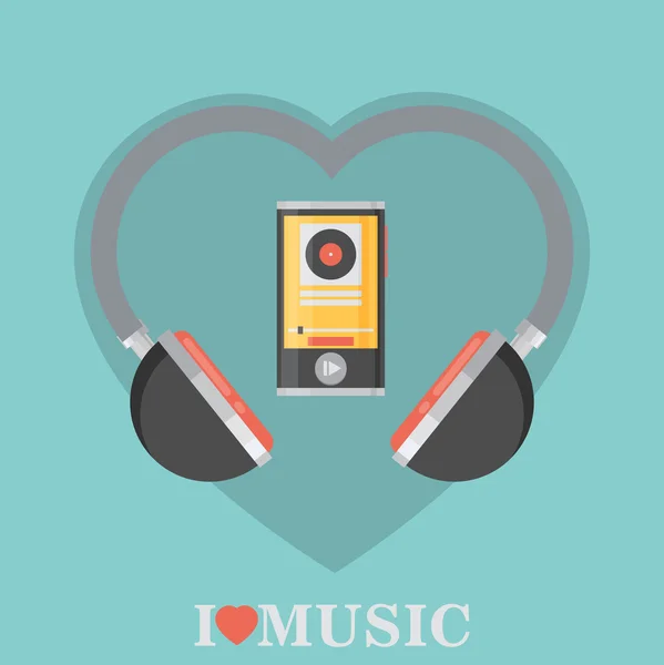 Miluji hudbu — Stockový vektor